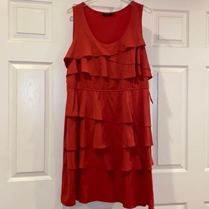 Ruffle coral dress only worn once.